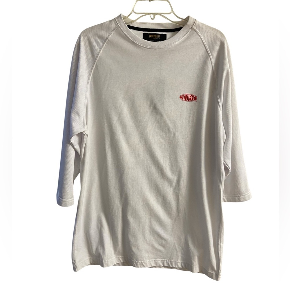 10Deep Raglan sleeve baseball tee white men XL NWT